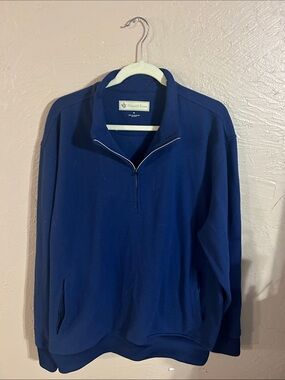 XL Donald Ross Men's Navy Half-Zip Pullover Sweater